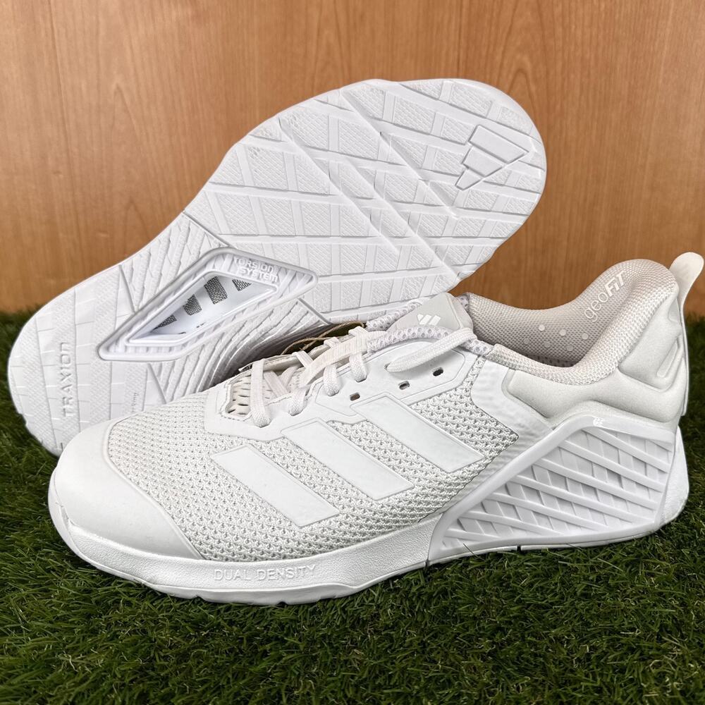 adidas Dropset 3 Cloud White Crystal White Training Shoes IH8289 Men's Size 11.5